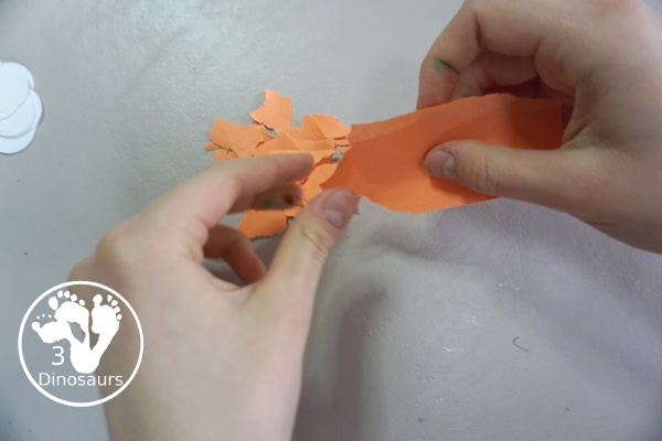 Torn Paper Truffula Tree Wreath Craft - is a fun wreath to make with Truffula trees and loads of fun to make with the Lorax. - 3Dinosaurs.com