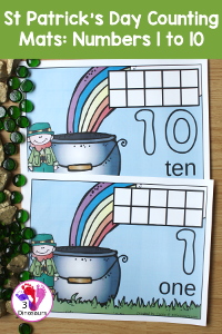 Hands-On Free St Patrick’s Day Counting Mats: 1 to 10