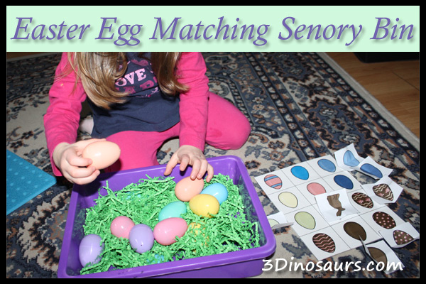 Easter Egg Matching Sensory Bin