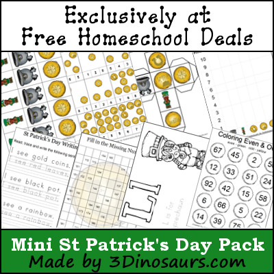 Free St. Patricks Day Mini Unit - 3Dinosaurs.com