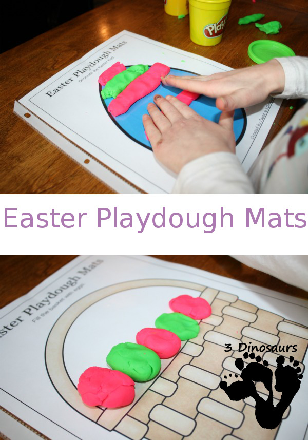 Free Easter Playdough Mats Printable - 3Dinosaurs.com