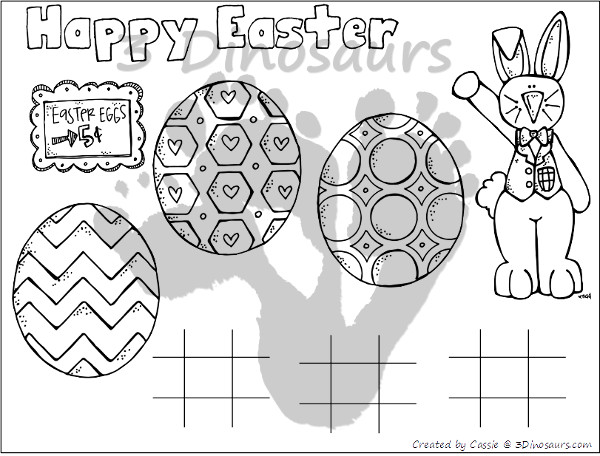 Free Easter Placemats - 4 different placemats to pick from - 3Dinosaurs.com