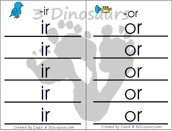 Free R-Controlled Vowel Word Ladders - 3Dinosaurs.com