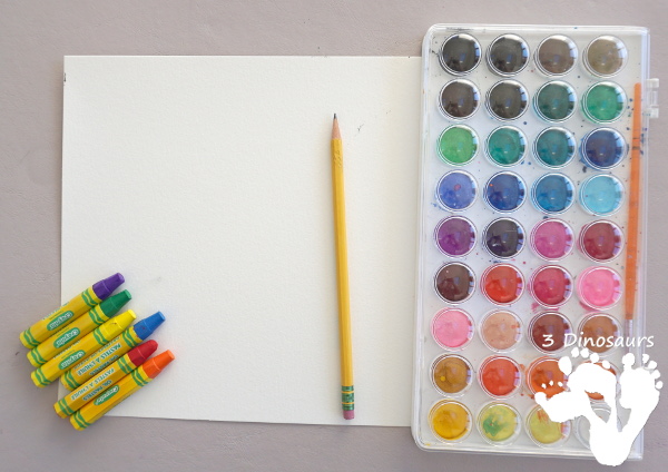 Watercolor Rainbow Process Art - kids can great creative and explore how water spreads things out with this craft for St. Patricks Day or springtime  - 3Dinosaurs.com