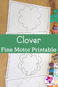 Free Clover Fine Motor Printables for St. Patrick’s Day