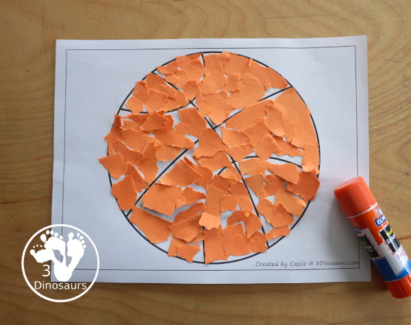 Free Basketball Fine Motor Mat Printables – 3 Dinosaurs