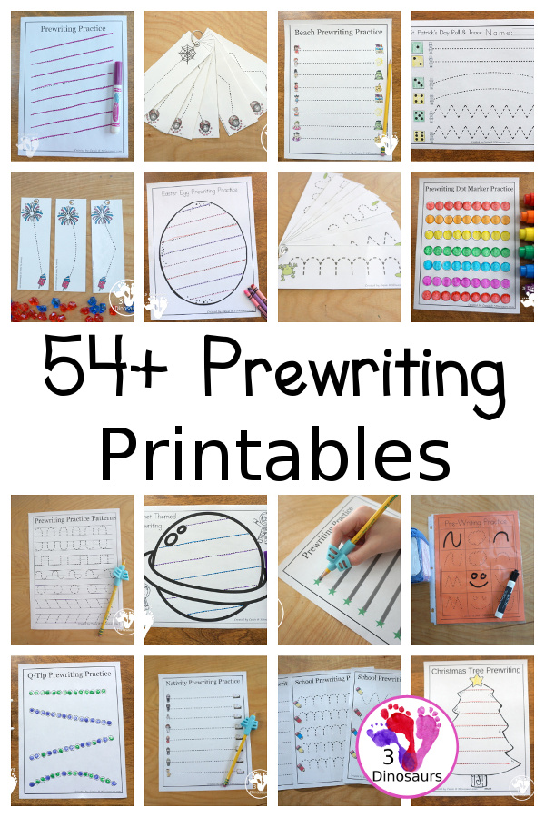 Prewriting Printables and Activities