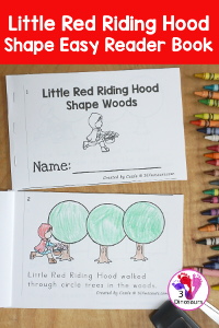 Free Little Red Riding Hood Shape Woods Easy Reader Book