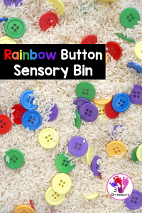 Rainbow Button Sensory Bin