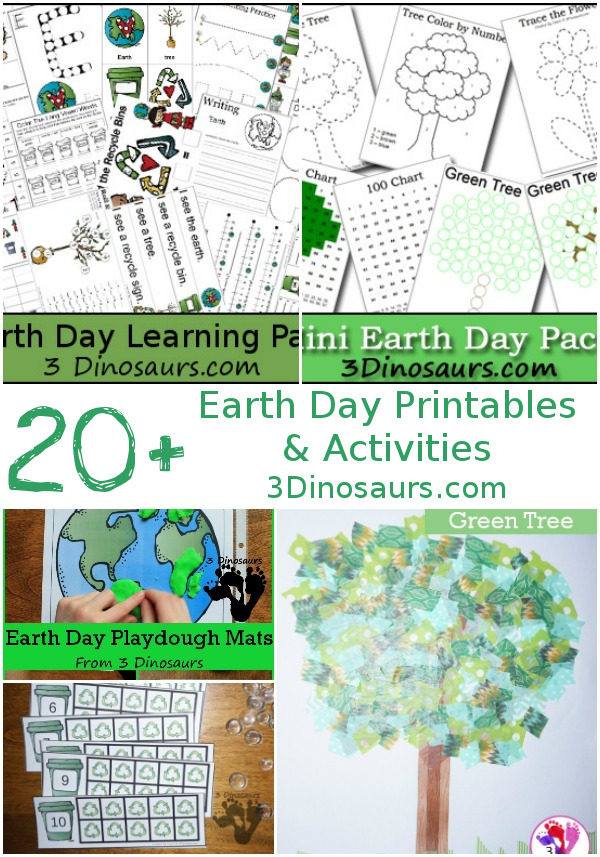 Earth Day Activities & printables on 3 Dinosaurs.com