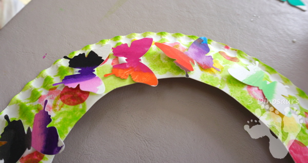 Fun To Make Watercolor Butterfly Wreaths - fun painting and craft activity with a butterfly theme - 3Dinosaurs.com