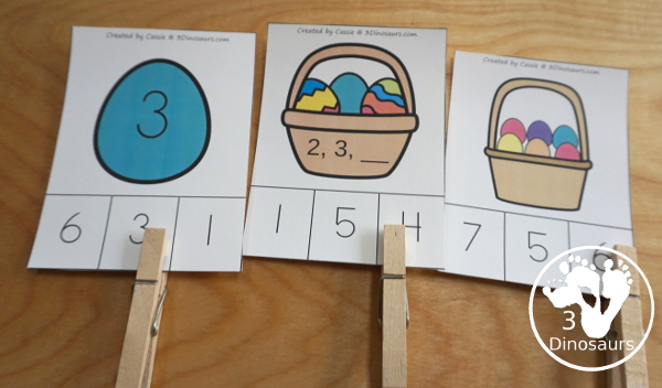 Easter Activities Pack with Prewriting, Shapes, ABCs, and Numbers - 191 pages of activities with no-prep pages, clip cards and tracing strips to help with learning skills with cute Easter Egg - 3Dinosaurs.com