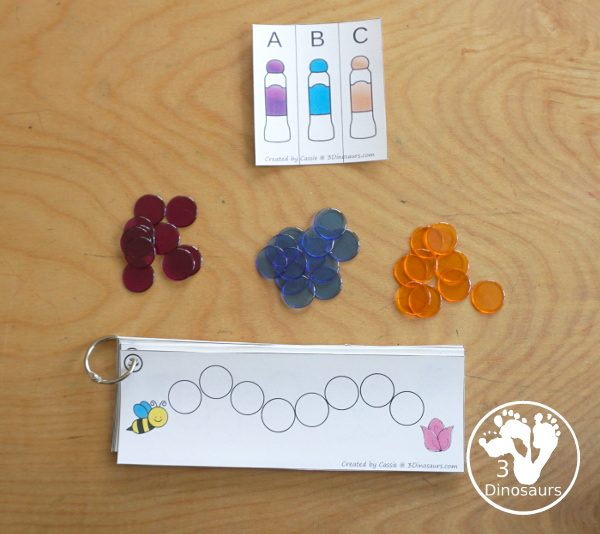 Free Bee Dot Marker Prewriting Printable - with 12 dot marker prewriting strips to use with kids in different dot marker lines that are great for younger hands to build fine motor skills. - 3Dinosaurs.com