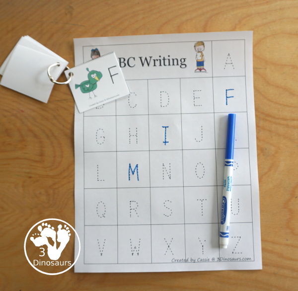 Free Bird ABC Matching Printable - a super fun way to work on beginning sounds for letters with a branch with a picture of a letter and birds with uppercase letters to match - 3Dinosaurs.com