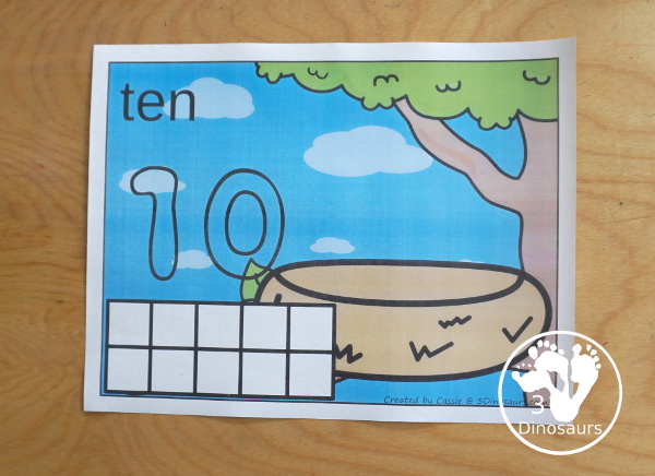 Free Bird Counting Mats - with number mats from 1 to 10 with eggs for counting and birds for the ten frame. You have a playdough numerical number - 3Dinosaurs.com