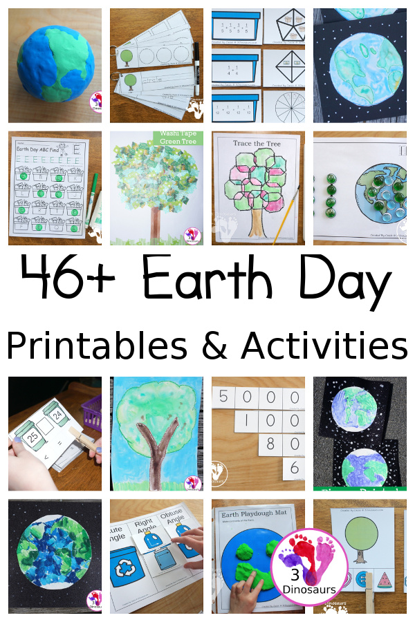 Earth Day Activities & Printables on 3Dinosaurs.com