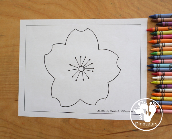 Free Cherry Blossom Fine Motor Mats has 2 cherry blossom templates, 1 cherry blossom tracing worksheet, 1 cherry blossom dot marker page, and 1 cherry blossom q-tip page - Easy Fine motor mats for the spring - 3Dinosaurs.com