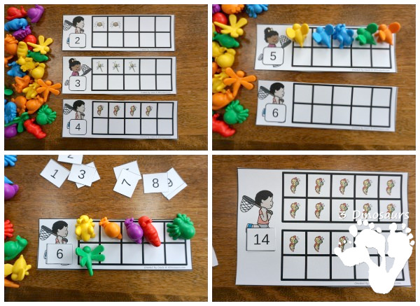 Bug Themed Ten Frame Printables: No-Prep & Hands-On - 82 pages of printables working on ten frame activities for numbers 1 to 20 with hands-on and no-prep: cards, worksheets and easy reader books - 3Dinosaurs.com #handsonmath #teacherspayteachers #tenframe #springprintablesforkids #printablesforkids