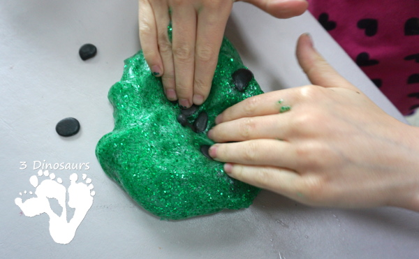 Great Sensory Play With Camping Themed Slime -easy to make with a great book about slime 3Dinosaurs.com