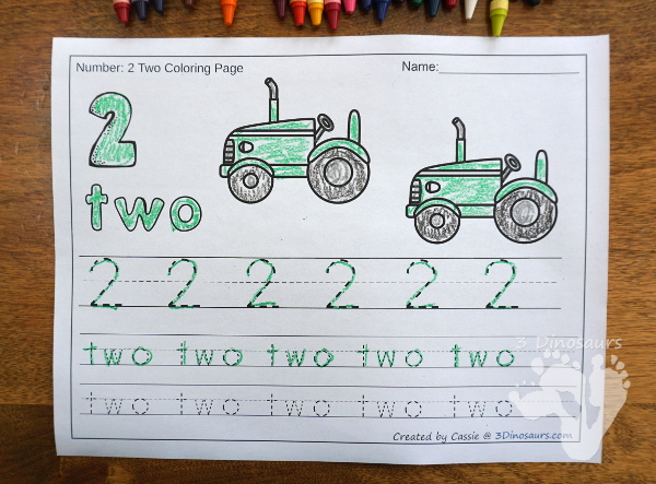 Farm Themed Number Color and trace two options with numbers 0 to 20 - 3Dinosaurs.com