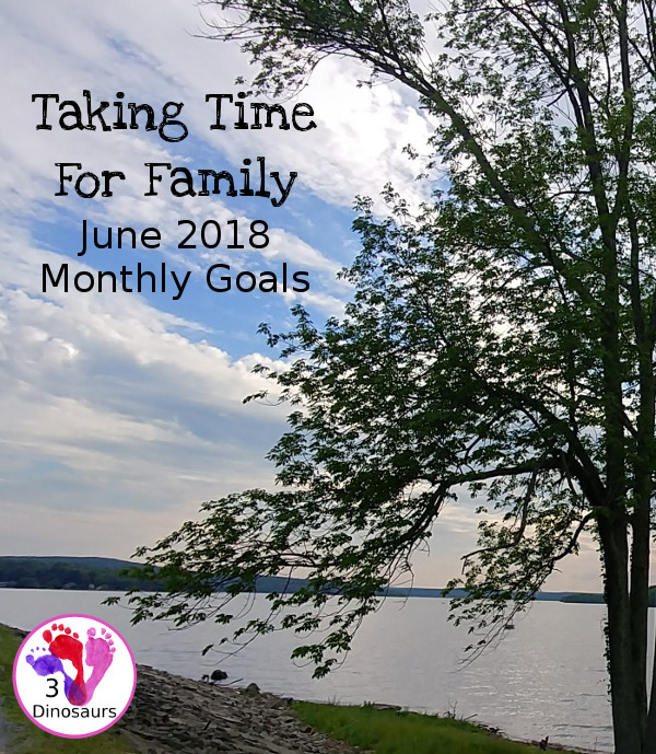 Taking Time For Family & June 2018 Monthly Goals - 3Dinosaurs.com