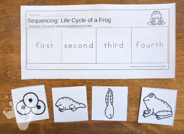 Spring Life Cycle Sequencing Sets: Ant, Butterfly, Frog and Ladybug - 4 new sequencing sets: Life Cycle of a Frog, Life Cycle of a Butterfly, Life Cycle of a Ladybug, and Life Cycle of an Ant . They have clip cards, task cards, no-prep worksheets and easy reader books $ - 3Dinosaurs.com #printablesforkids #sequencingforkids #lifecycle #springprintables #tpt #teacherspayteachers