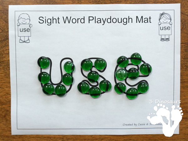 Free Romping & Roaring Second Grade Sight Words: use, very, wash, which 6 pages of printables for each word - 3Dinosaurs.com