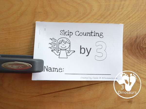 Free Butterfly Skip Counting by 3 Easy Reader Book - has an 14 page book with skip counting by 3 with visual skip counting by 3, 3 repeat addition, and numbers for the skip counting by 3 on each page for a great visual way to work on skip counting - 3Dinosaurs.com