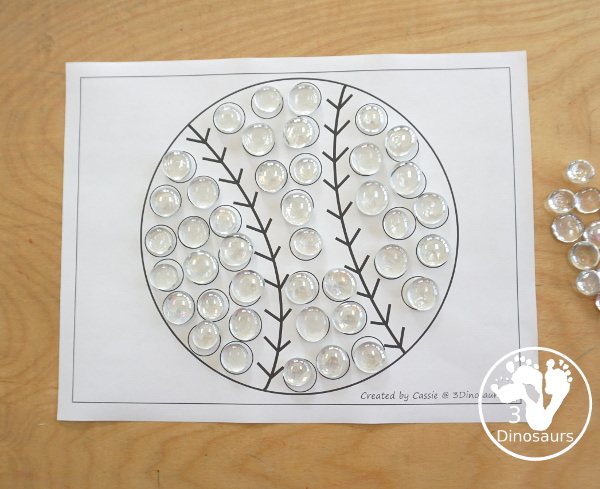 Free Baseball Fine Motor Mats - with a baseball template, baseball tracing, baseball circle playdough mat, and baseball dot marker printable - 3Dinosaurs.com