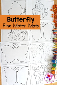 Free Butterfly Fine Motor Mats