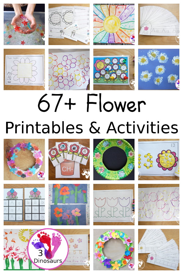 Flower Activities & Printables on 3Dinosaurs.com