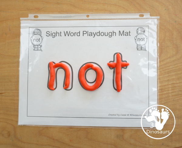 Romping & Roaring Preprimer Sight Words: not, one, play, red - you have 6 pages for each sight word that work on learning the sight word different ways with reading, writing, and finding. 3Dinosaurs.com