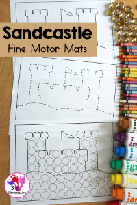 Free Sandcastle Fine Motor Mats