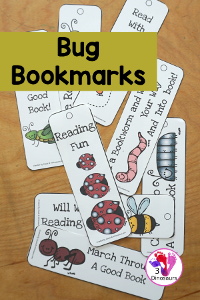 8 Free Bug Bookmark Printables for Kids