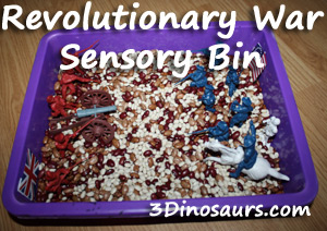 American Revolution Sensory Bin