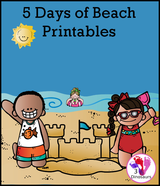 5 Days of Beach Printables with Shells, Sands and More! - 3Dinosaurs.com