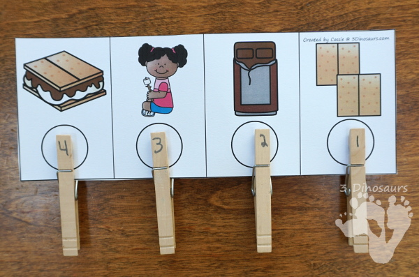 Summer Sequencing Sets -  with clip cards, task cards, no-prep worksheets and easy reader books $ - 3Dinosaurs.com #printablesforkids #sequencingforkids #summerprintables #tpt #teacherspayteachers