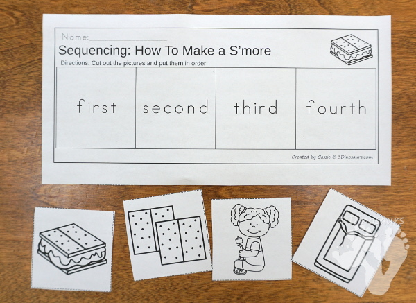 Summer Sequencing Sets -  with clip cards, task cards, no-prep worksheets and easy reader books $ - 3Dinosaurs.com #printablesforkids #sequencingforkids #summerprintables #tpt #teacherspayteachers