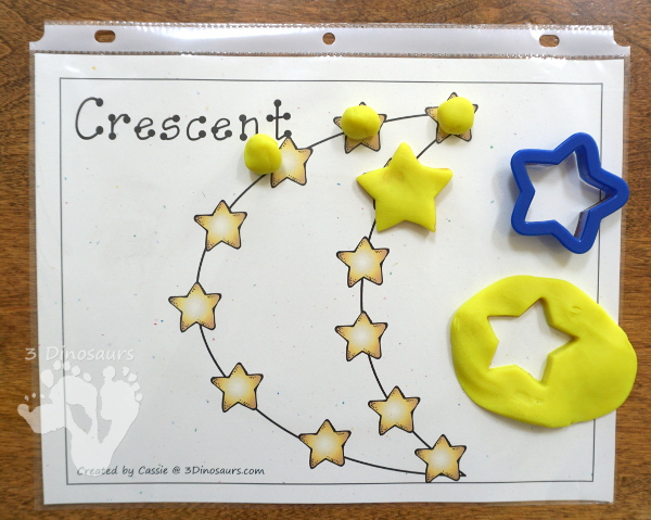 Free Star Themed Shape Playdough Mat - 10 fun shape mats with a stars that is great for a space themed shape center  - 3Dinosaurs.com 