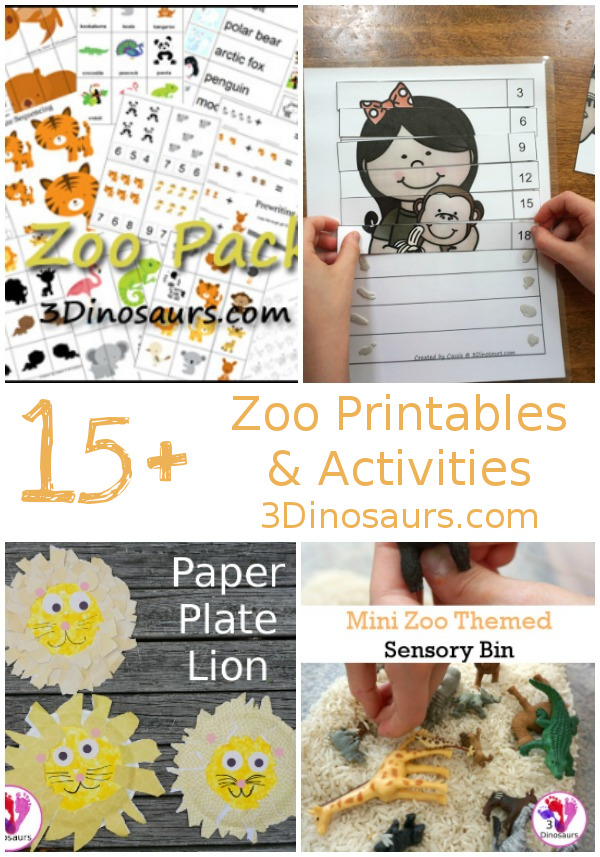 Zoo Activities & printables - 3Dinosaurs.com