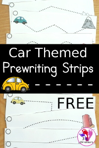 Free Car Prewriting Strips – A Great Transportation Printable
