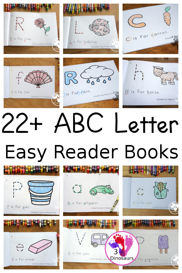 ABC Easy Reader Books Activities & Printables on 3Dinosaurs.com