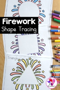 Free Firework Shape Tracing Printable