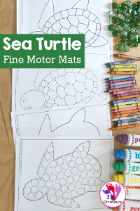 Free Sea Turtle Fine Motor Mats