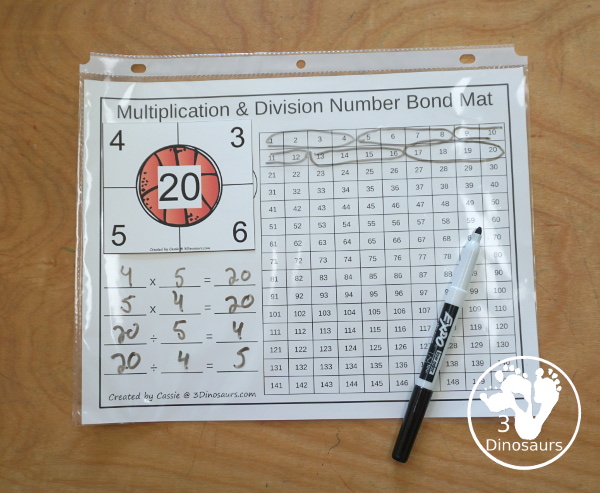 Free Basketball Multiplication Clip Cards with two numbers to clip that multiply to make the number in the middle. A great way to work on two factors for the product number in the middle. Multiplication 1 to 12 - 3Dinosaurs.com