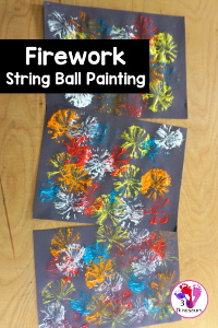 Firework Painting With String Balls