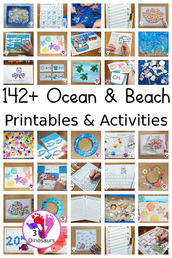 Ocean & Beach Activities & Printables - 3Dinosaurs.com