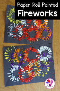 Paper Roll Painted Fireworks