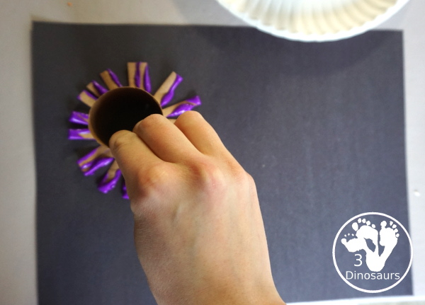 Paper Roll Painted Fireworks - a simple and fun painted activity with paper rolls and paint to make fireworks painting - 3Dinosaurs.com