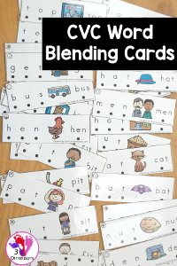 CVC Blending Cards For Kids – Sounding Out CVC Words